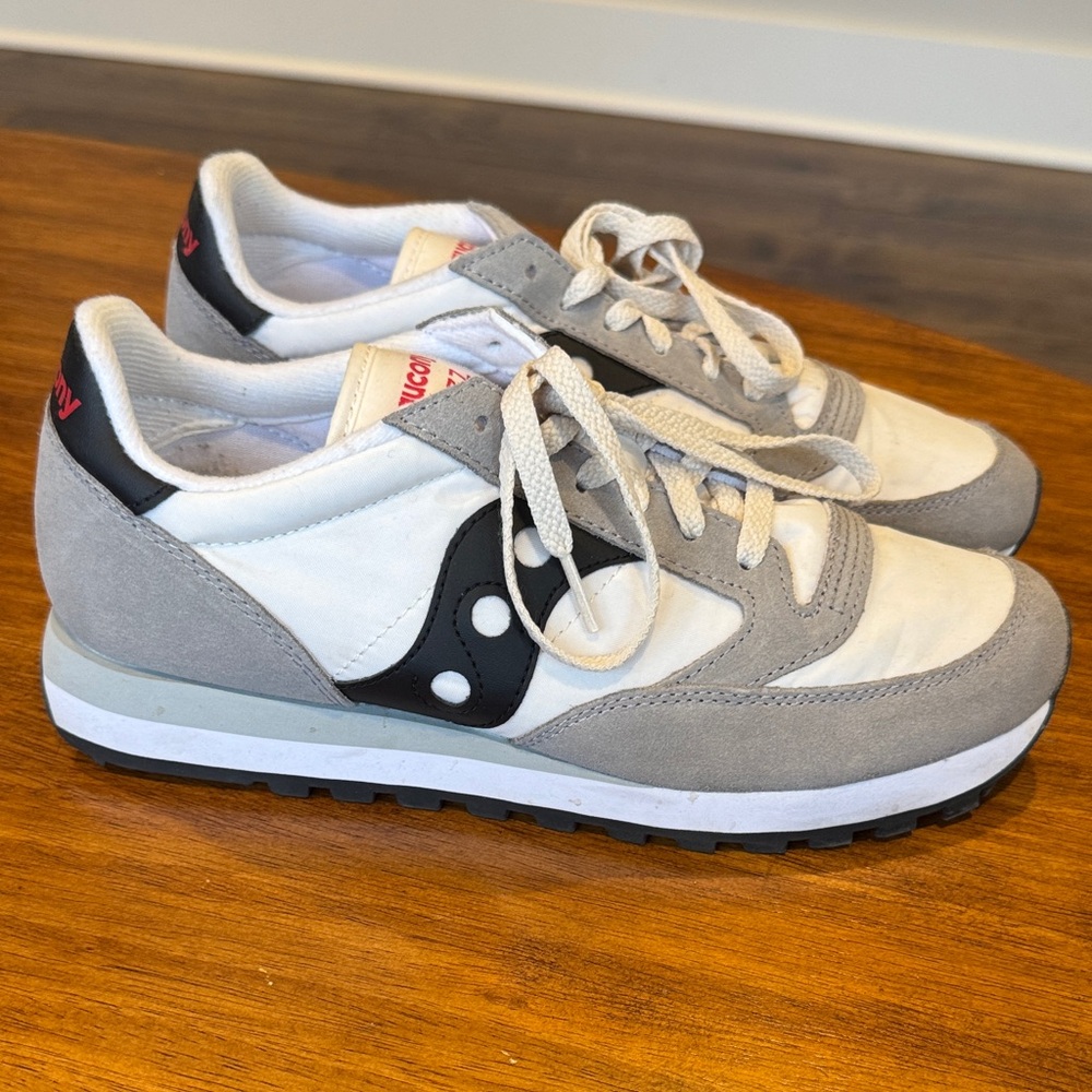 Saucony Men's Gray, White & Blue Retro Jazz Original